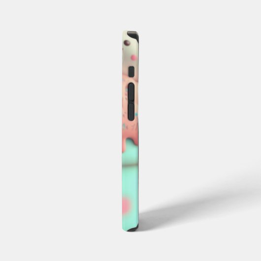 かわいいピンクかわいいアイスクリームノート iPhoneケース (左側面)