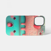 かわいいピンクかわいいアイスクリームノート iPhoneケース (裏面横)