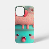 かわいいピンクかわいいアイスクリームノート iPhoneケース (裏面)