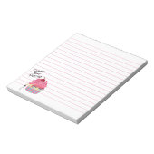 かわいいピンクかわいいキラーカップケーキハローウィンパーティ ノートパッド (回転)