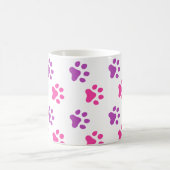 かわいいピンクか紫色の足はマグを印刷します コーヒーマグカップ (中央)