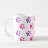 かわいいピンクか紫色の足はマグを印刷します コーヒーマグカップ (左)