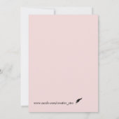 かわいいピンクがかった意志私の新婦付添人の招待状です 招待状 (裏面)