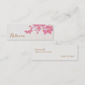 かわいいピンクさくらんぼフローラ自然 スキニー名刺 (正面/裏面)