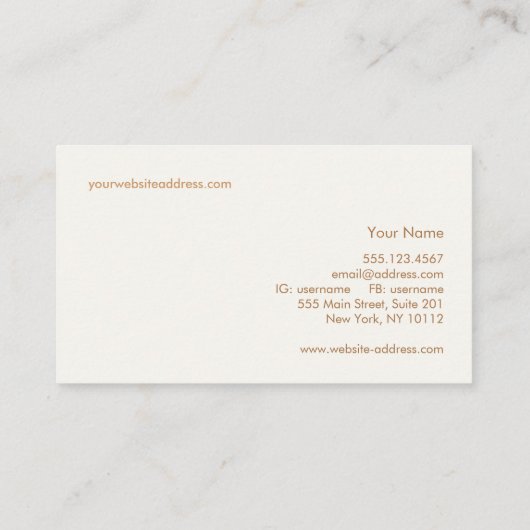 かわいいピンクさくらんぼフローラ自然 名刺 (裏面)