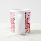 かわいいピンクとオレンジのクマ ジャンボコーヒーマグカップ (裏面)