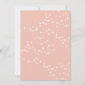 かわいいピンクとグレーの惑星ベビーガールシャワー 招待状 (裏面)