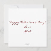 かわいいピンクとハートのカラフルなバレンタインデー シーズンカード (裏面)