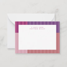 かわいいピンクとパープルのストライプの楽しいカスタマイズ子供向け