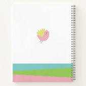 かわいいピンクとパープルのラマがキスするカワイイ女子校 ノートブック (裏面)