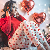 かわいいピンクとブルーバレンタインデーのハート柄 レギンス