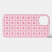 かわいいピンクとホワイトの星花柄 Case-Mate iPhoneケース (裏面 (横))