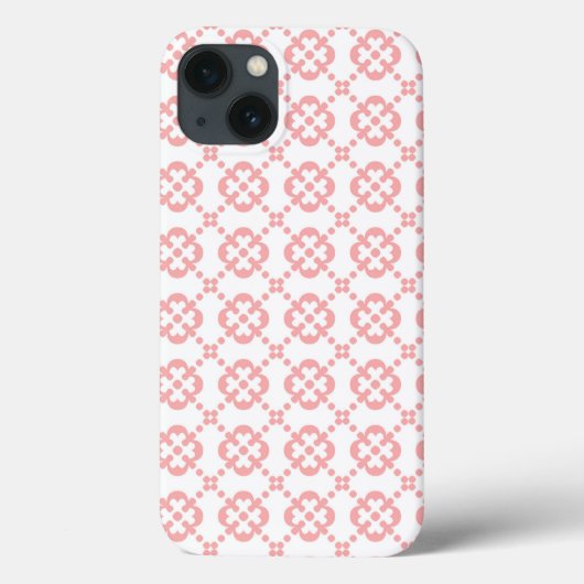 かわいいピンクとホワイトの柄 Case-Mate iPhoneケース (裏面)