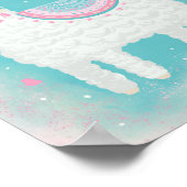 かわいいピンクとミントラマ ポスター (角)