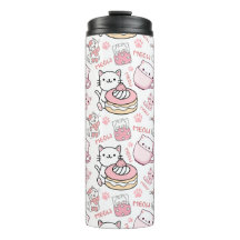 かわいいピンクと白猫