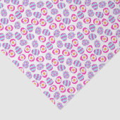 かわいいピンクと紫のイースターエッグパターン 薄葉紙 (詳細)