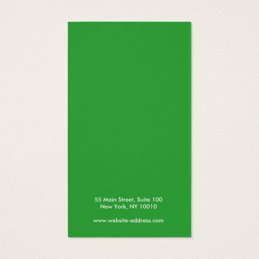 かわいいピンクと緑のイヤリングディスプレイカード (裏面)