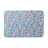 かわいいピンクと緑のカエルとユリガーリーパッド バスマット (正面)