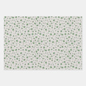 かわいいピンクと緑のクローバーアイリッシュベビーシャワー ラッピングペーパーシート (正面3)