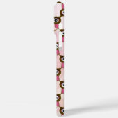 かわいいピンクと茶色のフクロウのパターン色を選択 Case-Mate iPhoneケース (裏面 / 左)