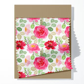 かわいいピンクと赤の水色のバラフローラ ファブリック