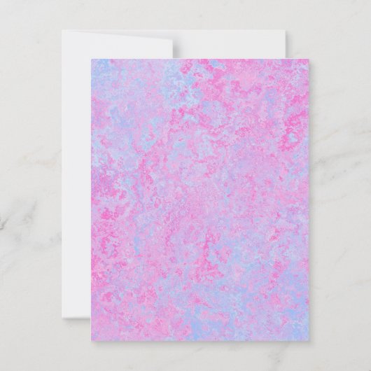 かわいいピンクと青の子鹿のジェンダーリビール 招待状 (裏面)