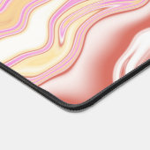 かわいいピンクと黄色のパターン デスクマット (コーナー)