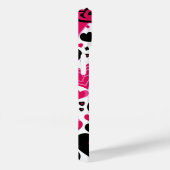 かわいいピンクと黒のハート Case-Mate iPhoneケース (裏面 / 右)