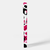 かわいいピンクと黒のハート Case-Mate iPhoneケース (裏面 / 左)