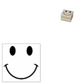 かわいいピンクと黒の顔 ラバースタンプ (押印)