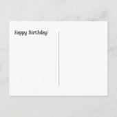 かわいいピンクのうさぎの誕生日 ポストカード (裏面)
