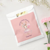 かわいいピンクのうさぎ赤ちゃんシャワー フェイバーバッグ (封をした状態)