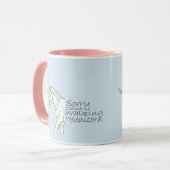 かわいいピンクのおもしろいな残念私私のユニコーン歩いていますできません マグカップ (正面左)