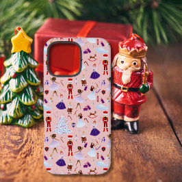 かわいいピンクのくるみ割り人形クリスマスパターン iPhone 16 PRO MAXケース