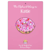 かわいいピンクのさくらんぼカップケーキとクリップボードを振り分け クリップボード (裏面)