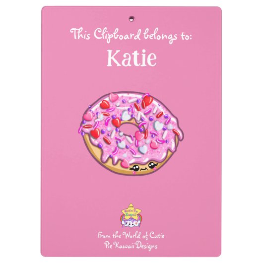 かわいいピンクのさくらんぼカップケーキとクリップボードを振り分け クリップボード (裏面)