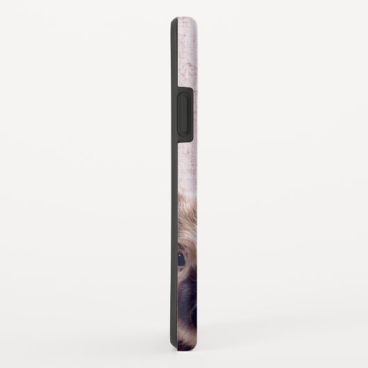 かわいいピンクのぞきーっとブーのピグレット写真モノグラム Case-Mate iPhoneケース (裏面/右)