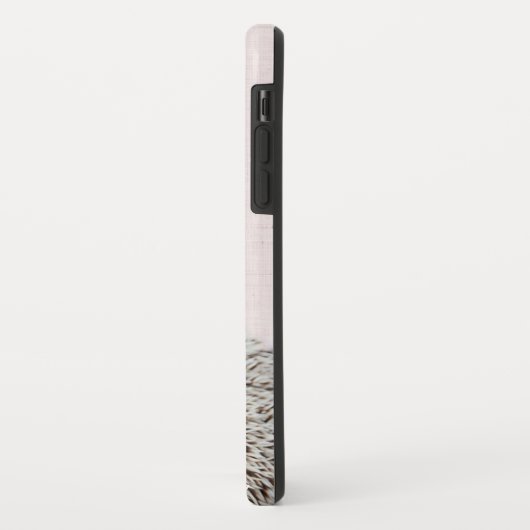 かわいいピンクのぞきーっとブーベビーヘッジホッグモノグラム Case-Mate iPhoneケース (裏面/左)