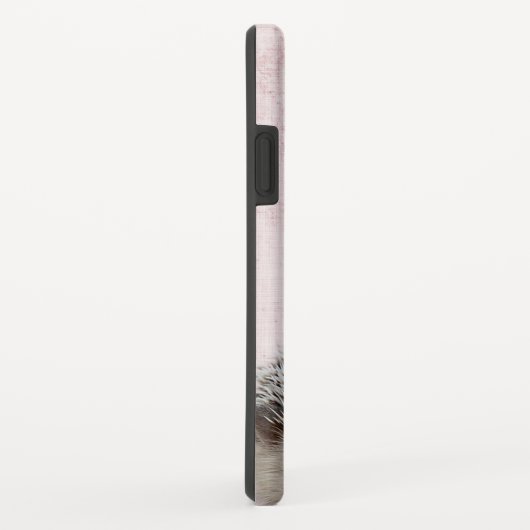 かわいいピンクのぞきーっとブーベビーヘッジホッグモノグラム Case-Mate iPhoneケース (裏面/右)