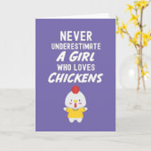 かわいいピンクのひよこカード　赤ちゃんの女の子　子供の愛好家のための カード (黄色い花)