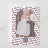 かわいいピンクのぼうのふしぎな誕生日パーティー 招待状 (裏面)