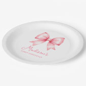 かわいいピンクのぼうの女の子のファーストバースデー ペーパープレート (アングル)