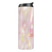 かわいいピンクのぼやけた光のパーティーフェアカスタム タンブラー (回転左)