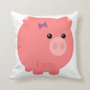 かわいいピンクのぽっちゃりしたブタの枕 クッション