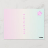 かわいいピンクのゆるふわユニコーン♡ ポストカード (裏面)