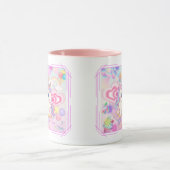 かわいいピンクのゆるふわユニコーン♡ マグカップ (中央)