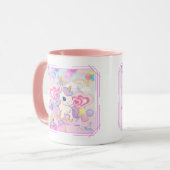 かわいいピンクのゆるふわユニコーン♡ マグカップ (正面左)