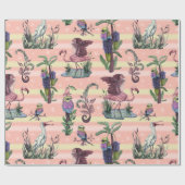 かわいいピンクのアフリカフラミンゴ鳥の恋人の美学 ラッピングペーパー (フラット)