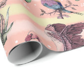 かわいいピンクのアフリカフラミンゴ鳥の恋人の美学 ラッピングペーパー (ロールコーナー)