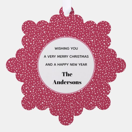 かわいいピンクのアフリカ系アメリカ人サンタクロースのクリスマス オーナメントカード (裏面)